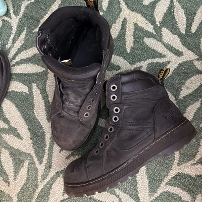 Dr. Martens Work Steel Toe Black Boots size 9M USED No Laces - Image 1 of 4