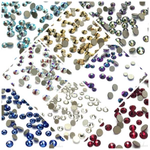 144 Mixed Tiny Small Sizes Swarovski 2058 Crystal Flatbacks nail art *Pick Color - Picture 1 of 58