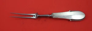 Beaded by Georg Jensen Sterling Silver Roast Carving Fork HH WS 10 1/2" - Picture 1 of 2