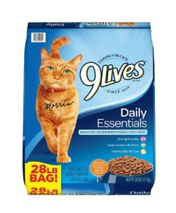 9Lives 7910052039 Beef, Chicken & Salmon 28 lbs. Daily Essentials Dry Cat Food