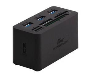 Kingwin KWCR-801U3 Super Velocidad Todo en 1 USB 3.0 Lector de Tarjetas + Combo Hub - Imagen 1 de 3