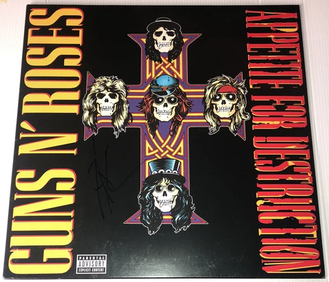 SIGNED AXL ROSE GUNS N ROSES APPETITE FOR DESTRUCTION ALBUM VINYL RARE AUTHENTIC Cover