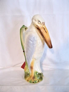 Saint-Clément Barbotines Marabou Stork Absinthe Pitcher~Luneville France - Picture 1 of 11