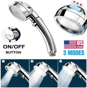 3 Mode Shower Head Handheld High Pressure Water Saving Filtration Showerhead USA - Picture 1 of 12