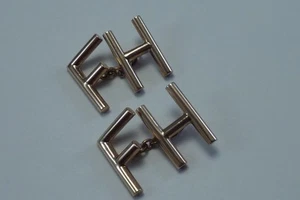 14K Yellow Gold Vintage (1950's) Cartier "F-H" Initial Cuff Links - Picture 1 of 8