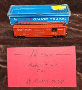 MODEL POWER N Scale RED BURLINGTON BOX CAR #NSMT008 - Picture 1 of 5