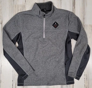 Spyder Herren Fleece Strickjacke Größe M grau schwarz 1/2 Reißverschluss Pullover bestickt (b7) - Bild 1 von 10