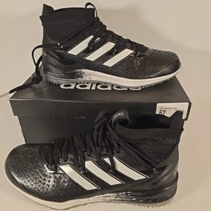Adidas Afterburner 8 New Wave Baseball Turf Shoes Men's Size 8.5 Black White - Picture 1 of 11