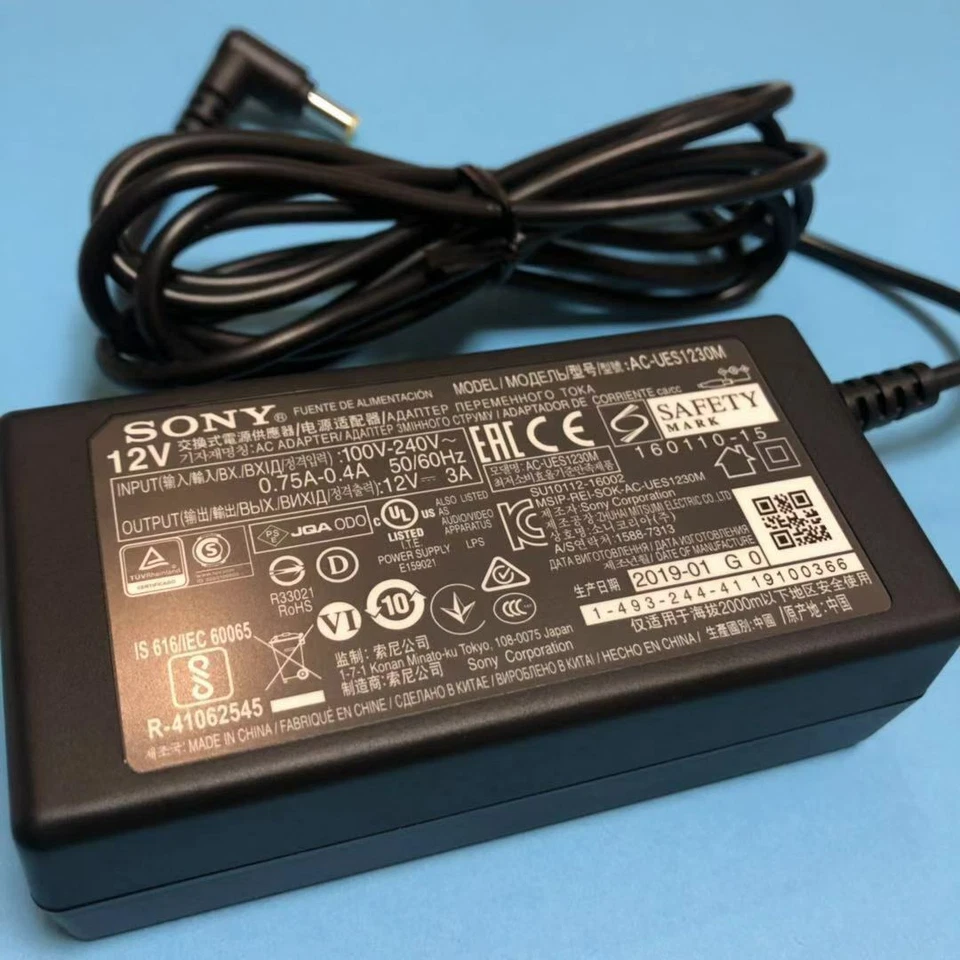 Genuine Sony OEM AC Adapter AC-UES1230M 12V 3A Power Charger
