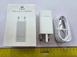 65W USB C AC POWER ADAPTER LAPTOP MAC TABLET UK MAIN FAST CHARGER LEAD 20V 3.25A - Picture 1 of 5