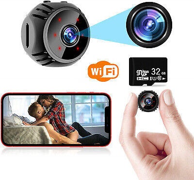 Wireless Mini Hidden Camera Spy WiFi 1080P IP Camera Home Security Night Vision • 7.99€