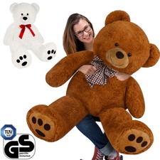 XXL Teddy Teddybär Plüsch Kuschel Riesen Stofftier Bären 150cm Groß Braun Weiß