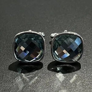 Fine Cut Dome Glass Cufflinks For Men Birthday Wedding Gift In Box - Picture 1 of 8