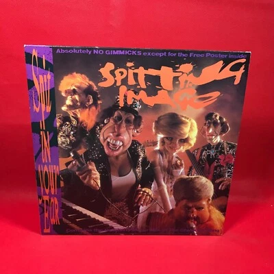 SPITTING IMAGE Spit In Your Ear 1986 UK vinyl LP + POSTER Chicken Song record - Image 1 of 4