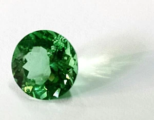 100% Natural Moldavite Tektite Green Gemstone 6.31 CT Facet Round Cut Certified - Picture 1 of 7