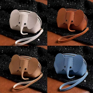 Mini Bolso de Moda Llavero Tarjeta Creativa Lápiz labial Almacenamiento Cuero Elefante Moneda - Imagen 1 de 17