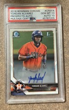 2018 Bowman Chrome Yordan Alvarez Rookie/Auto!!! Perfect 10’s