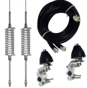 2x Taurus CB79 25-30 Mhz 15000W Flachspule Antenne Spiegelhalterung Co-Phase Koax - Bild 1 von 5