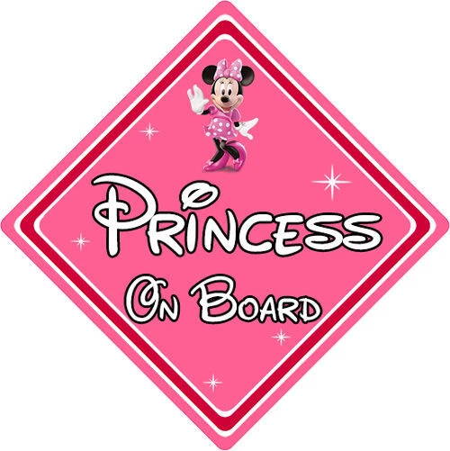 CAR SIGNS DIRECT Baby an Bord Autoschild - Disney Prinzessin - Minnie Mouse