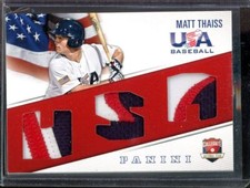 2015 Panini USA Collegiate National Team Jerseys Prime Matt Thaiss 5/35 #24 USA