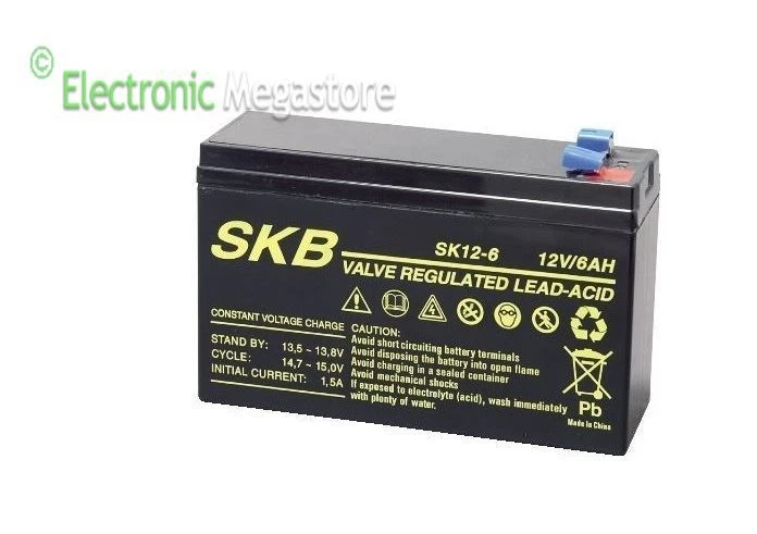 ANFEL BATTERIA AL PIOMBO 12V 6A SKB 151 x 51 x 95 - 101 mm