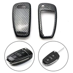 For Audi A1 A3 A6 S3 S6 Q3 Q7 R8 TT Carbon Fiber Remote Flip Key Fob Case Shell - Picture 1 of 7