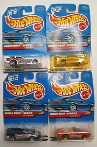 4 autos Mattel serie Sugar Rush Hot Wheels de colección - Imagen 1 de 9