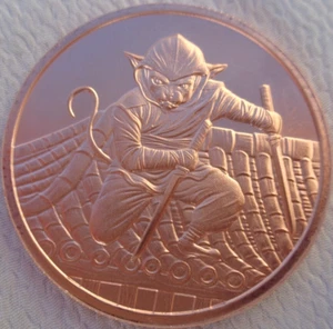 1 oz. NINJA CAT Purrfectly Copper Series .999 Fine Copper Round - Bild 1 von 4