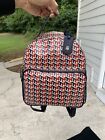 Tommy Hilfiger Julia Coated Canvas Navy Red White Backpack Zip Around Gold New
