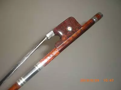 1 PC Snake Wood Double Bass Bow with Snakewood Frog 3/4 Size - Image 1 of 4