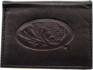 NCAA Missouri Tigers Embossed Genuine Leather Wallet Bill Tri-Fold XMAS - Picture 1 of 4