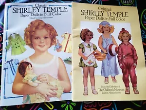 Set of 2 Classic & Original Shirley Temple Paper Dolls in Full Color Books - Foto 1 di 10