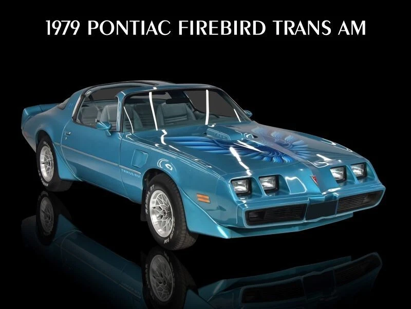 Pontiac Firebird 1979 transmisión automática nueva señal de metal: aspecto original en azul Foto 1 de 1