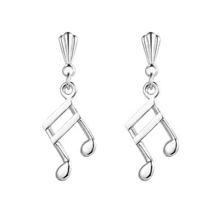 Sterling Silver Music Note Drop Earrings With Gift Box - Picture 1 of 3