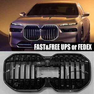 Parachoques delantero LED negro brillante parrilla moldura para BMW Serie 7 G70 2023 2024. - Imagen 1 de 6