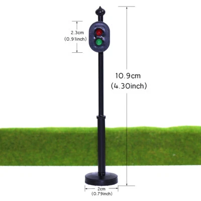 5pcs Traffic Signals 1:32 O G Scale Crosswalk Signal Road Street Red Green - Image 1 of 4