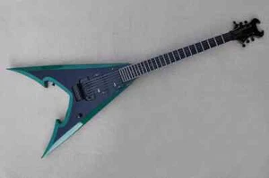 Factory Customized Black Electric Guitar with Green Stripes,rosewood Fretboard - Picture 1 of 8