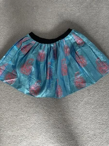 Authentic GUCCI Kids Girls Blue & Pink Metallic Pleated Apple GG Skirt Age 5 - Picture 1 of 6