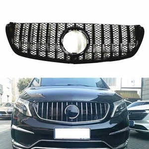For Benz 2016-2021 W447 V CLASS GT Style Front Grill Grille Body Kit Black - Picture 1 of 8