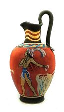 Minoan Greek Pottery Prince with Lilies Dolphin Fresco Mural 9.84 Inches