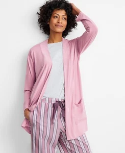 State of Day Knit Open Front Cardigan Women's S Mauve Orchid Pockets Long Sleeve - Picture 1 of 14