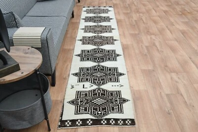 ALFOMBRA KILIM GEOMÉTRICA 2,2x10,4 pies, alfombra colorida, alfombra de pavo, alfombra personalizada, alfombra 2x10 Foto 1 de 4