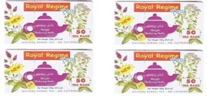 4 paquetes de té natural a base de hierbas Royal Regime dieta delgada 4 paquetes X 50 bolsas - Imagen 1 de 5