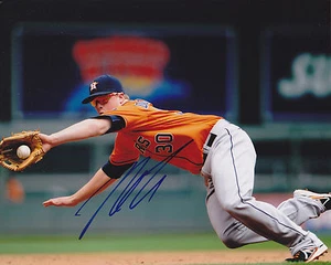 MATT DOMINGUEZ HOUSTON ASTROS ACTION SIGNED 8x10 - Picture 1 of 1