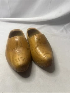 Vintage Dutch Wooden Clog Wall Pocket Hanging Vases Converted Hand Carved - Picture 1 of 11