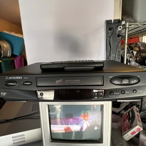 Tested Works Mitsubishi HS-U545 VCR VHS Player w/ Remote Cords HiFi VCR Plus+ - Picture 1 of 5