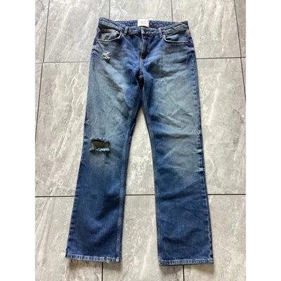 Pantalones de mezclilla BDG Urban Outfitters tiro bajo ajustados bootcut azul desgastado para mujer talla 31 Foto 1 de 4