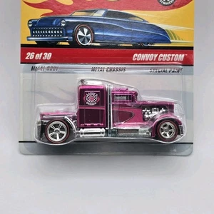 Hot Wheels Classics Serie 5 #26/30 Convoglio Personalizzato Rosa Chase Larry's Garage Semi - Foto 1 di 7