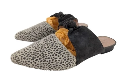 Caslon Mules Womens 6 Grey Leopard Print Slip On Career Casual Preppy Polished - Image 1 of 4