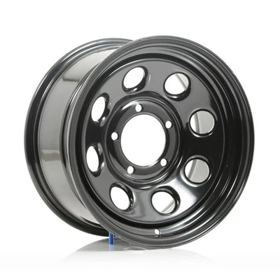 Cragar Soft 8 Black Steel Wheels 16"x8" 5x5.5" BC Set of 2 Foto 1 de 4